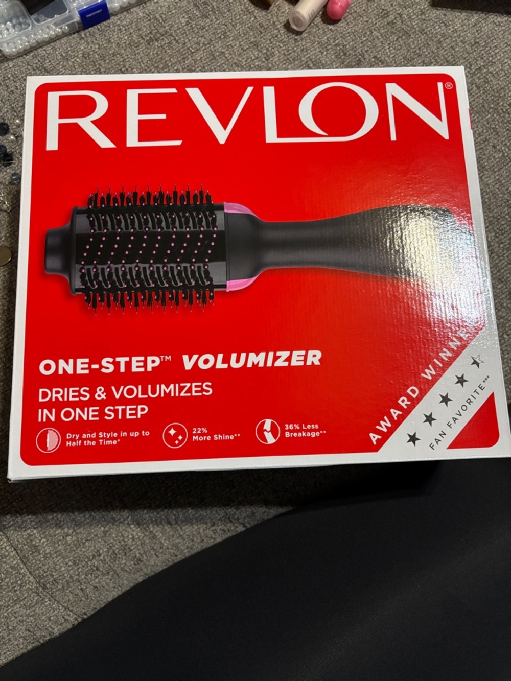 Revlon One-Step Volumizer Hair Dryer Brush - Black with Pink Highlights